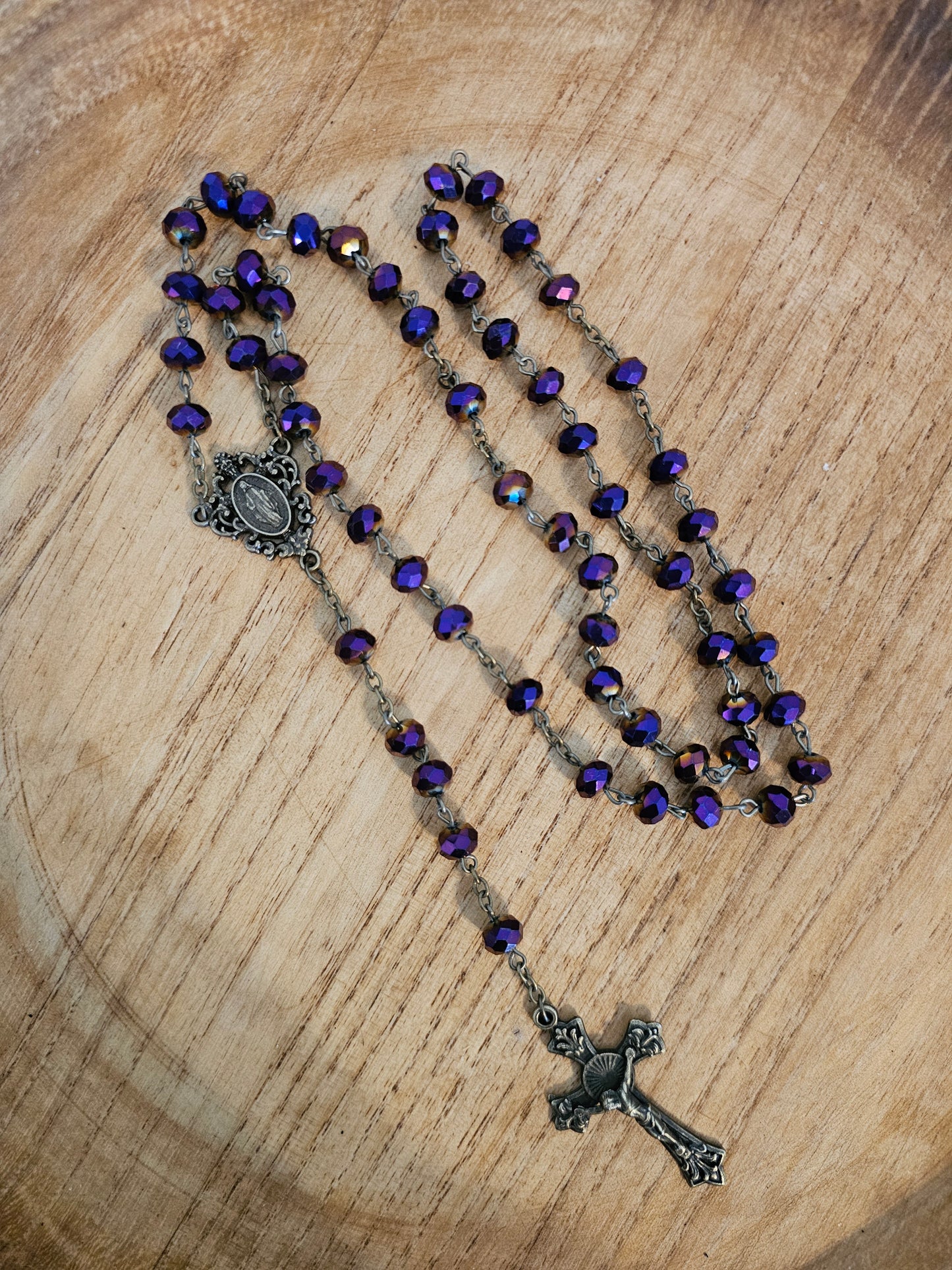 Antique Purple Rosary