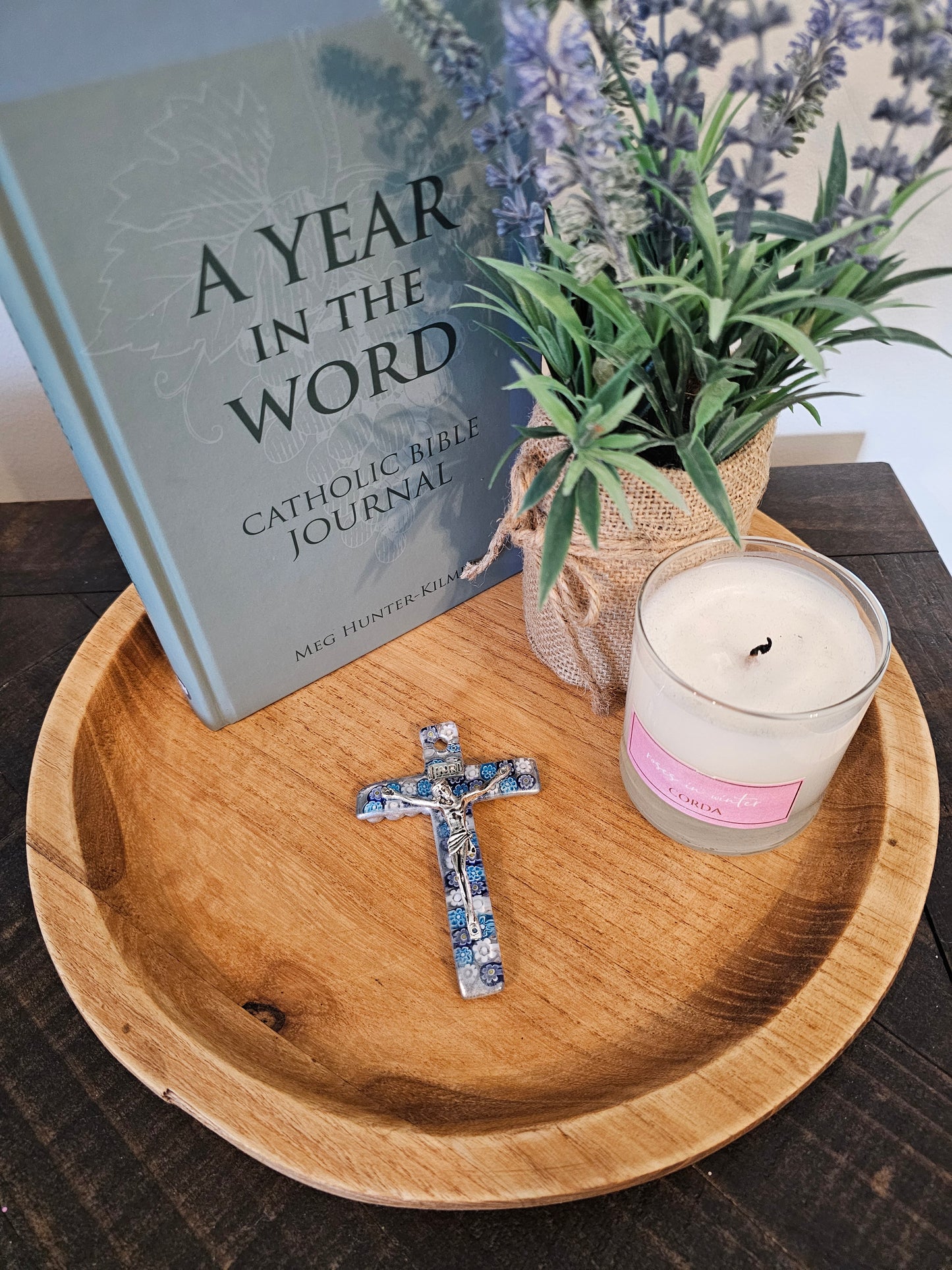 Italian Murano Glass Wall Crucifix