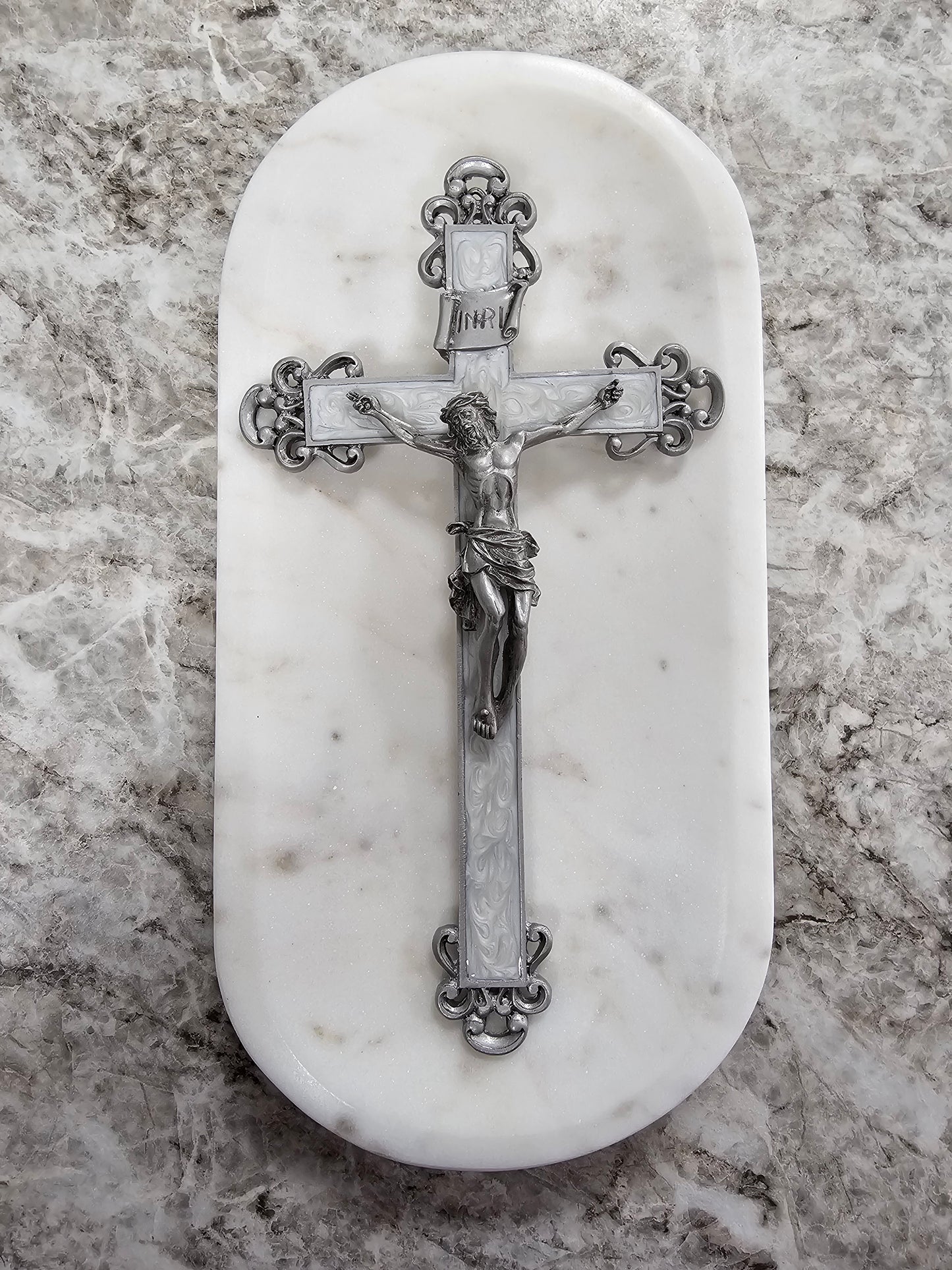 White Pearl Crucifix