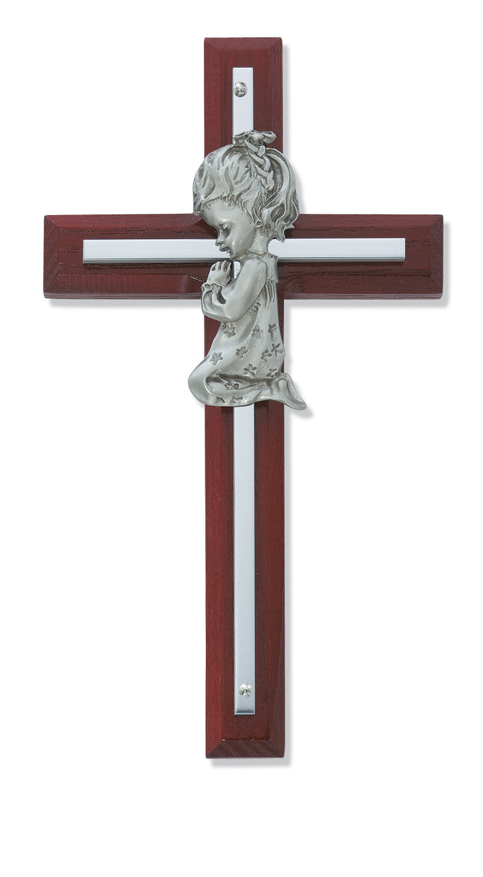 6" Cherry Wood Girl Cross