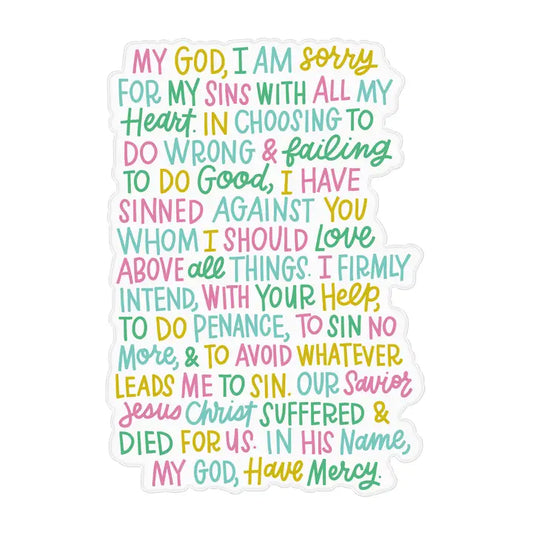 Act of Contrition Cling