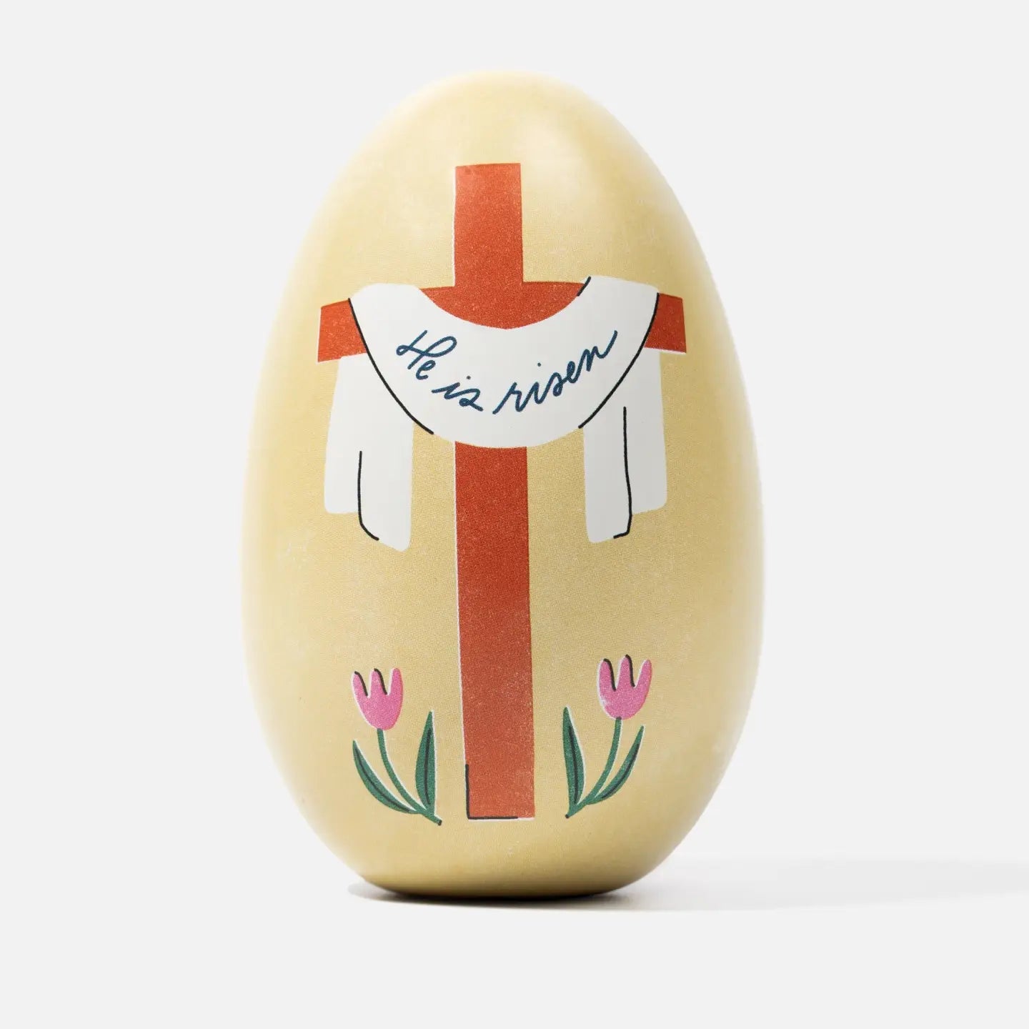 He Is Risen Cross Easter Egg Tin