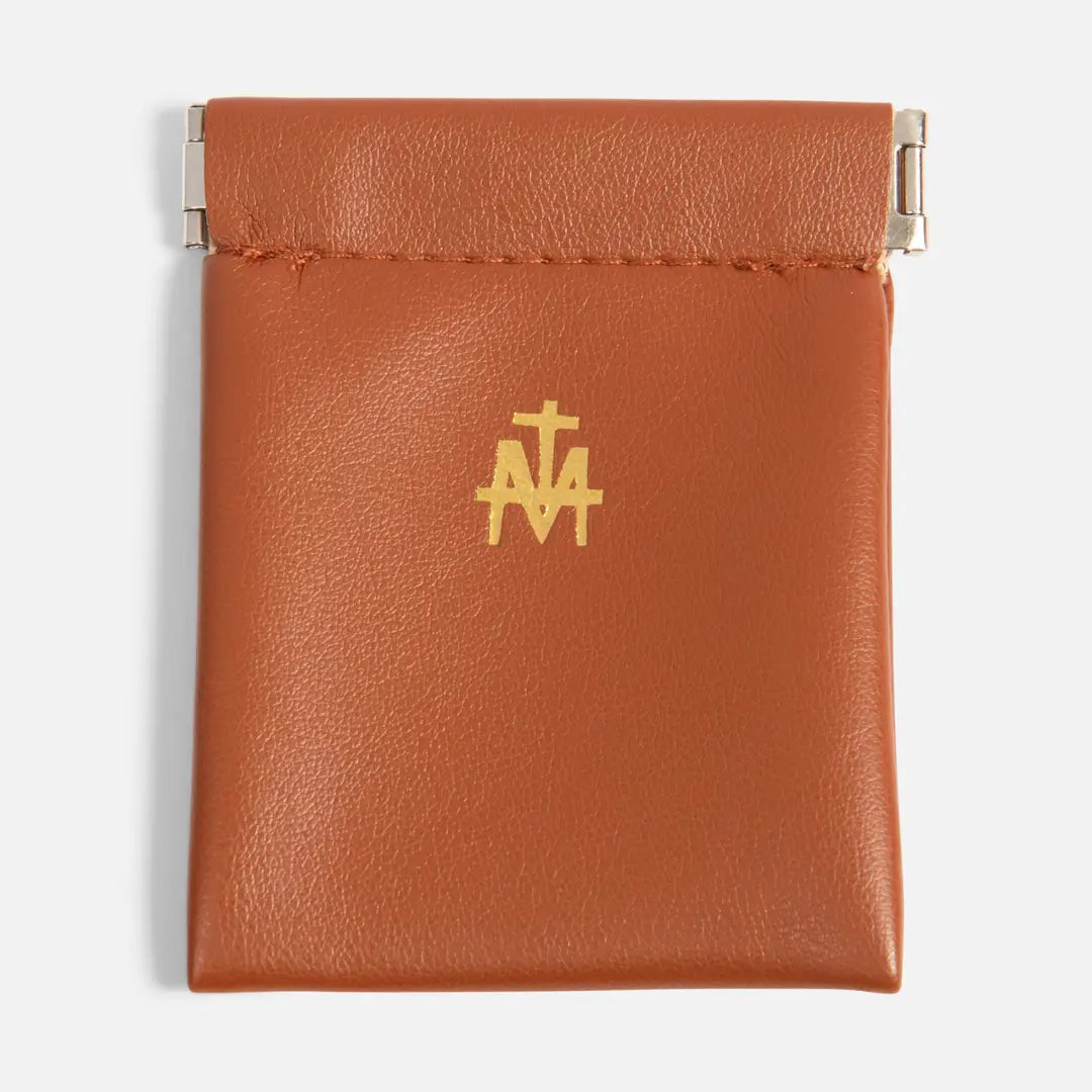 Brown Rosary Pouch