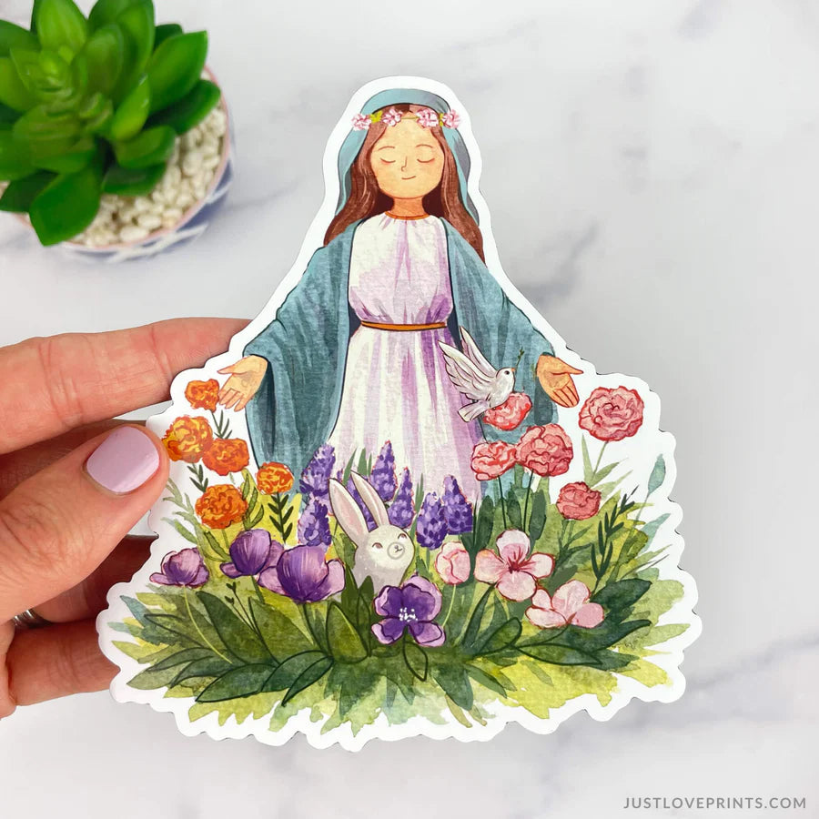 Mary's Garden Car Magnet