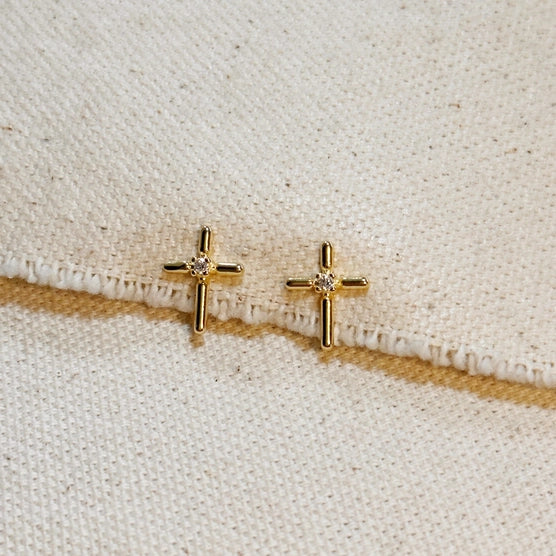 Mini Cross Earrings