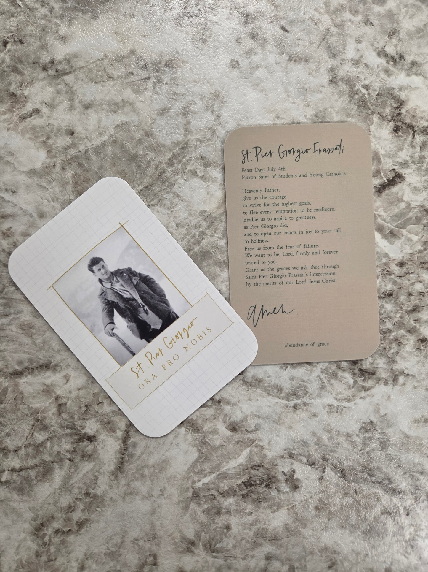 St. Pier Giorgio Frassati Holy Card