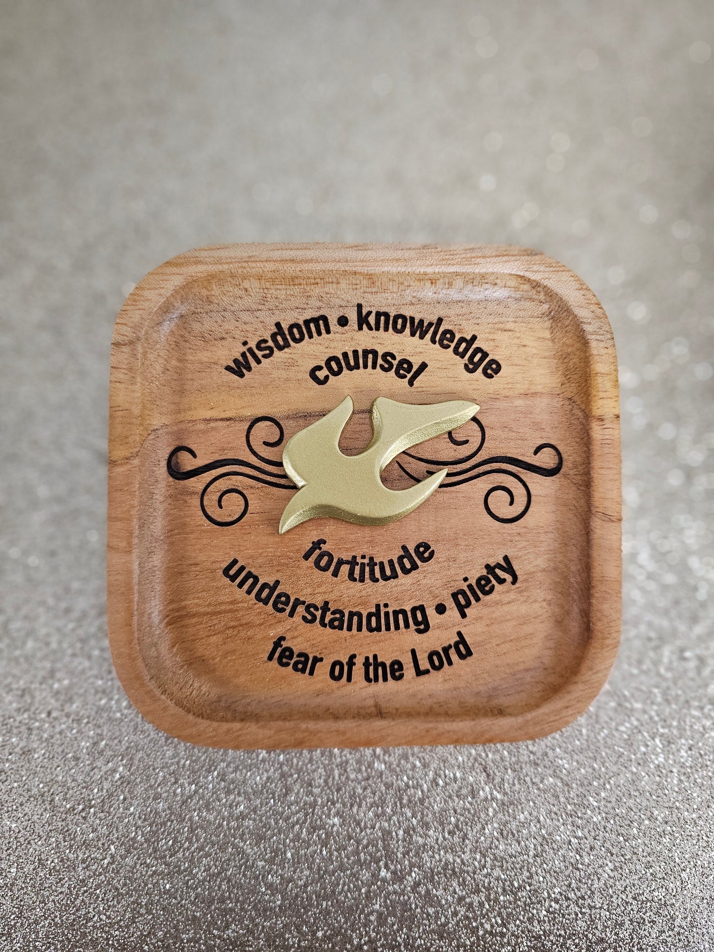 Seven Gifts of the Holy Spirit Trinket Dish