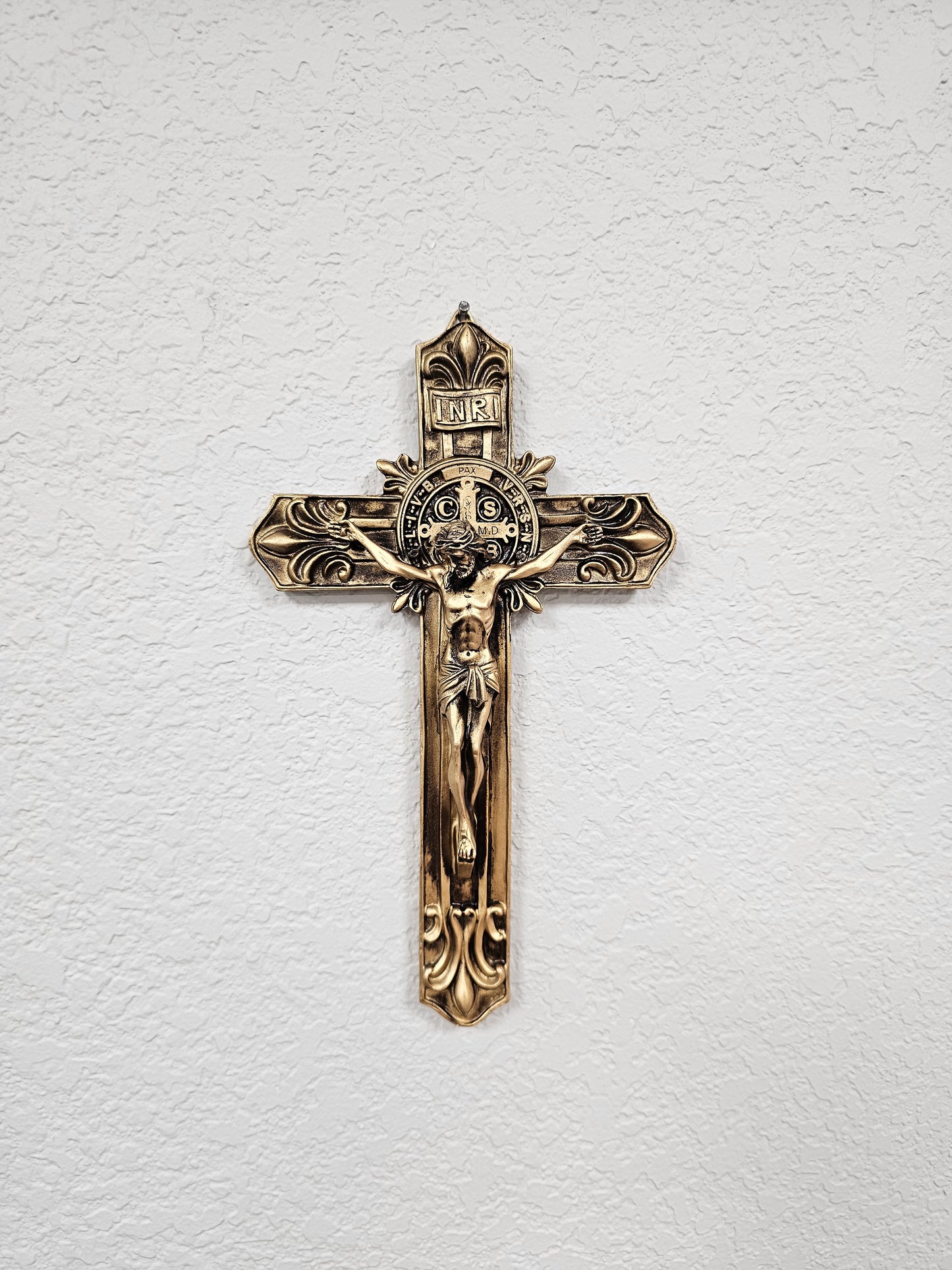 9" St. Benedict Gold Crucifix