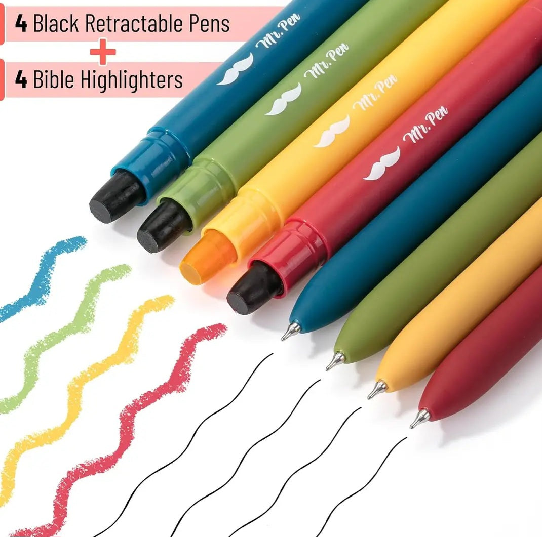 Jewel Tone Bible Pen & Highlighter Set