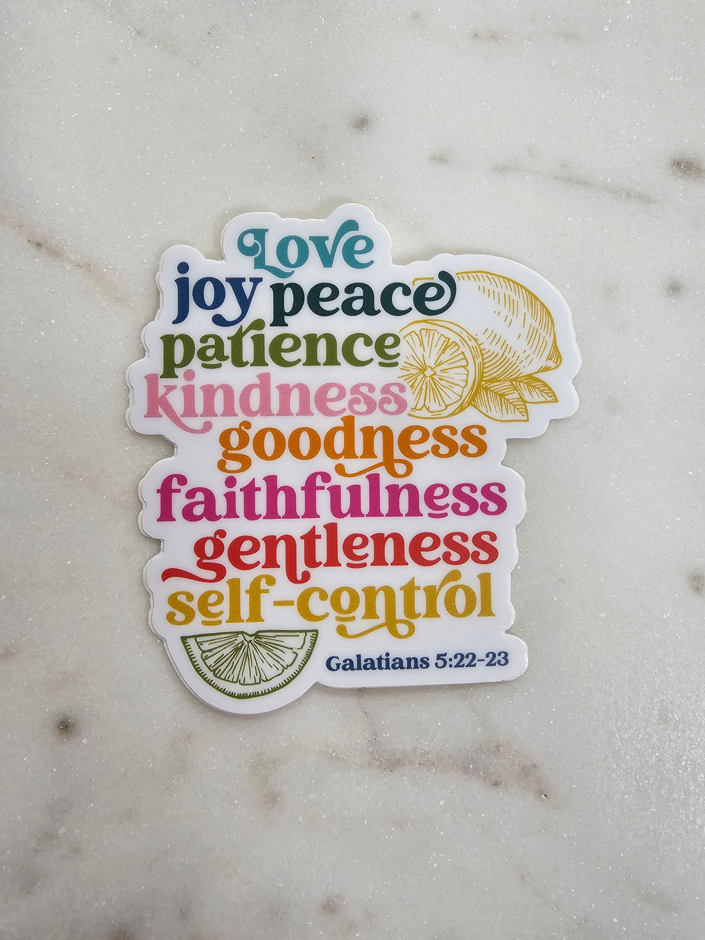 The Fruits of the Holy Spirit Sticker Galatians 5:22-23