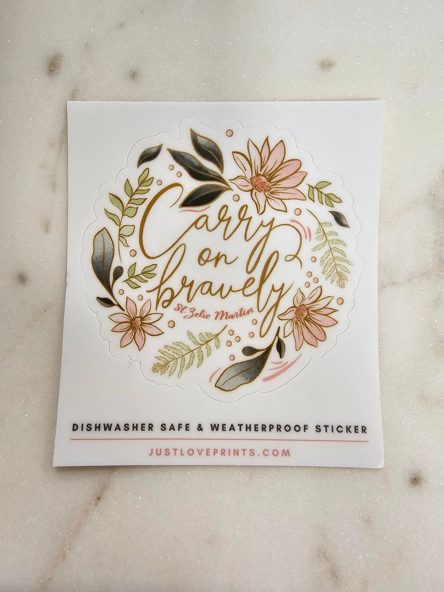Carry on Bravely Sticker