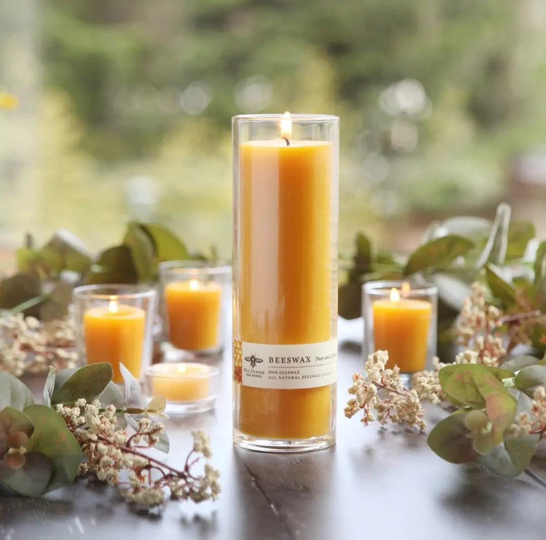 3 Days of Darkness Beeswax Pillar Candle