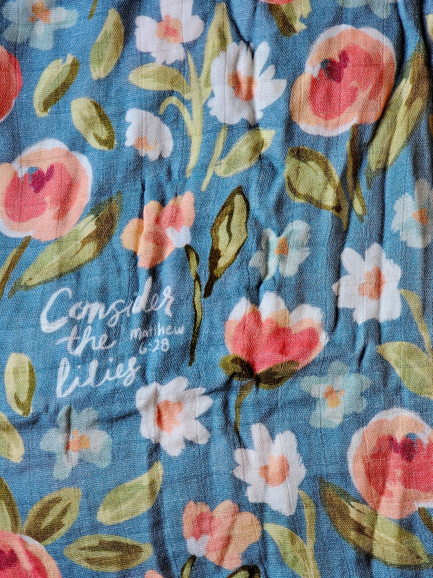 Consider the Lilies - Muslin Swaddle
