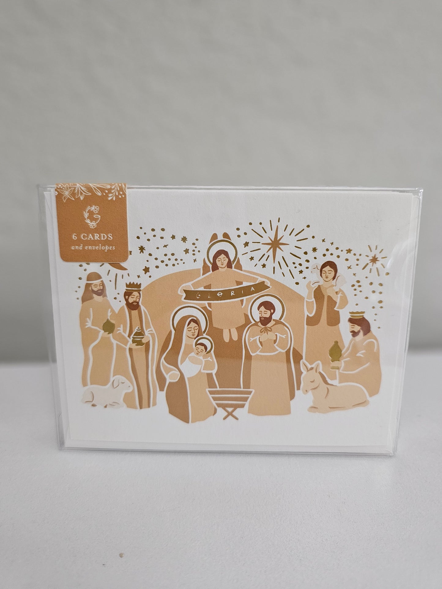 Gold Foil Nativity Christmas Card