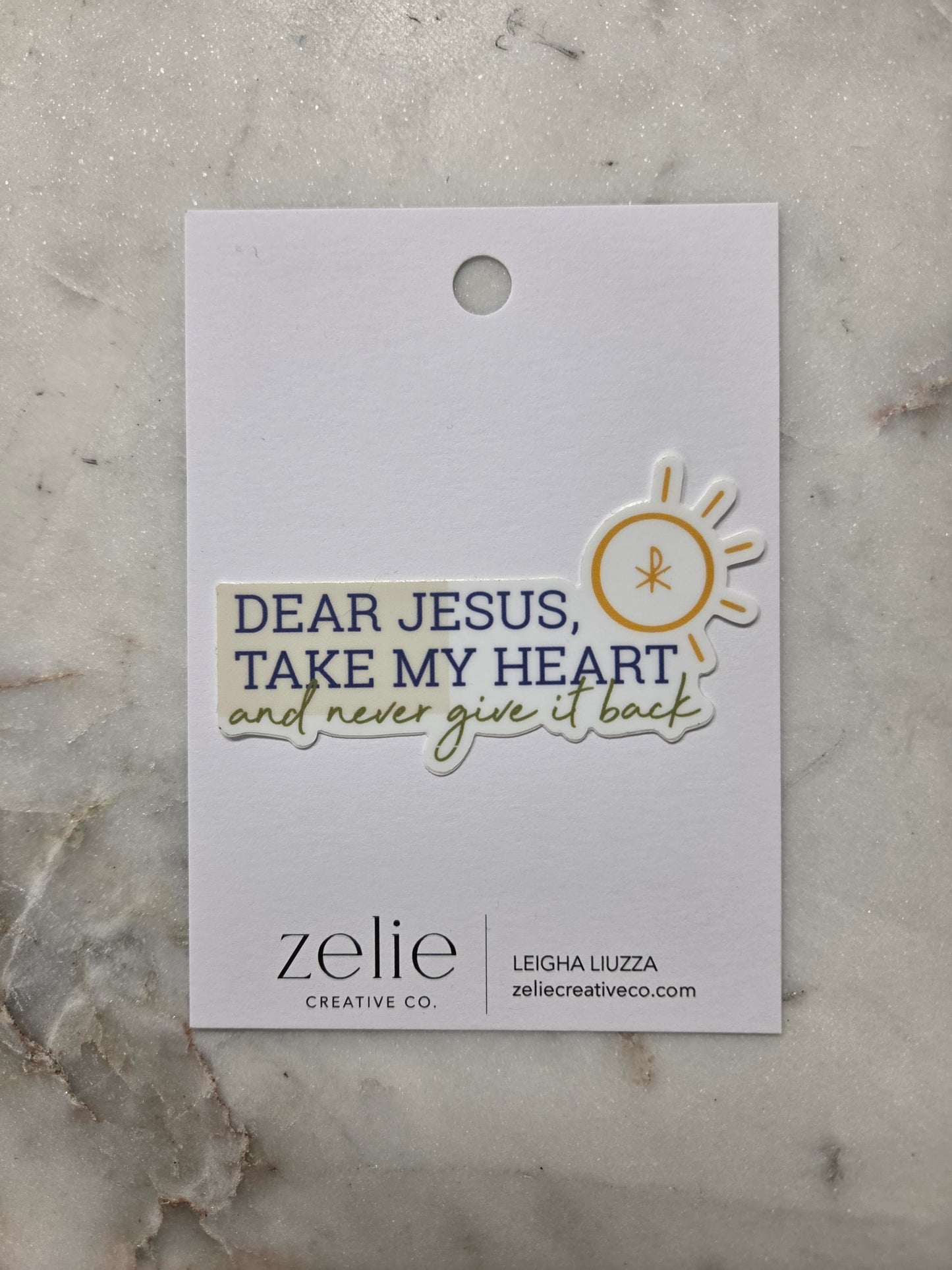 Jesus Take My Heart Sticker