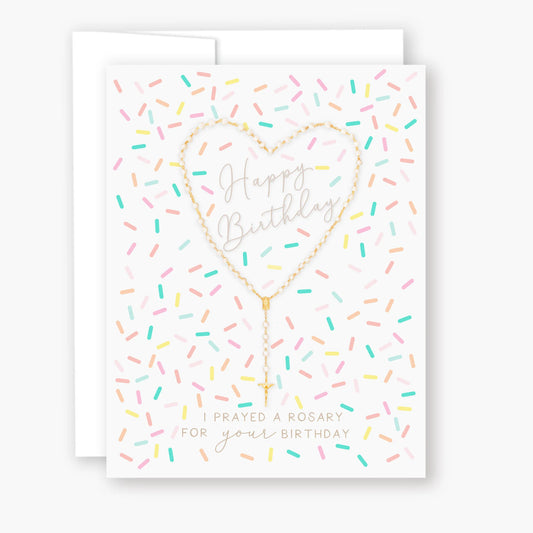 Rosary Card | Rosary Sprinkles | Birthday