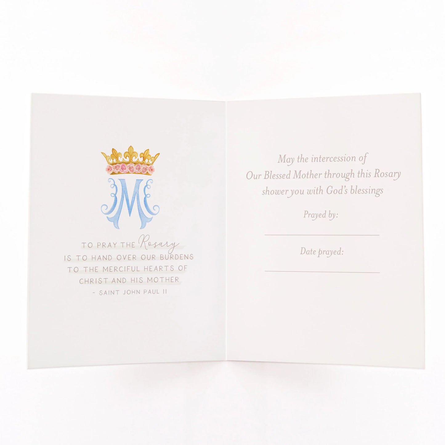 Rosary Card | Bouquet | Mixed Roses