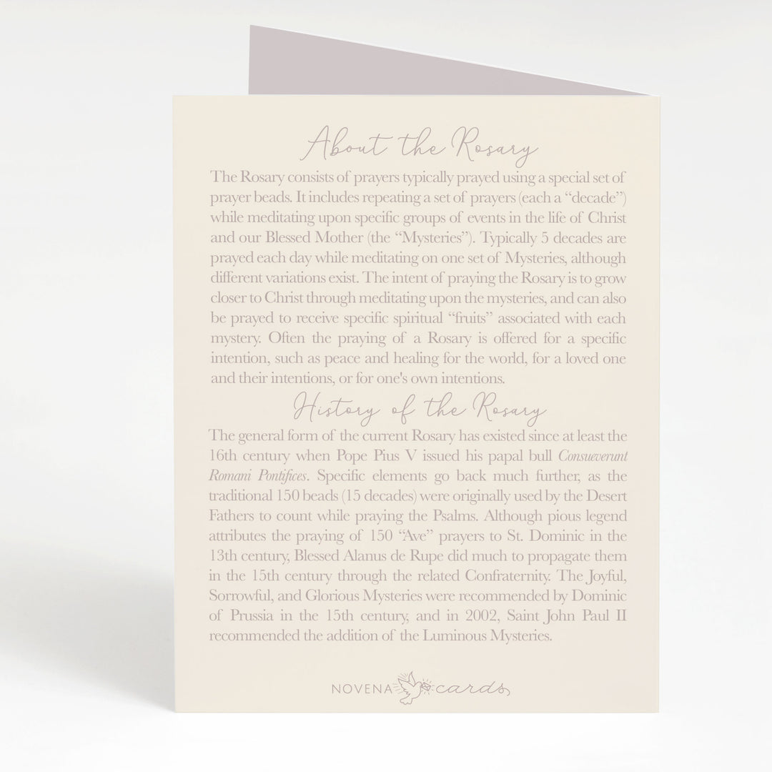 Rosary Card | Christmas Wreath | Holy Family