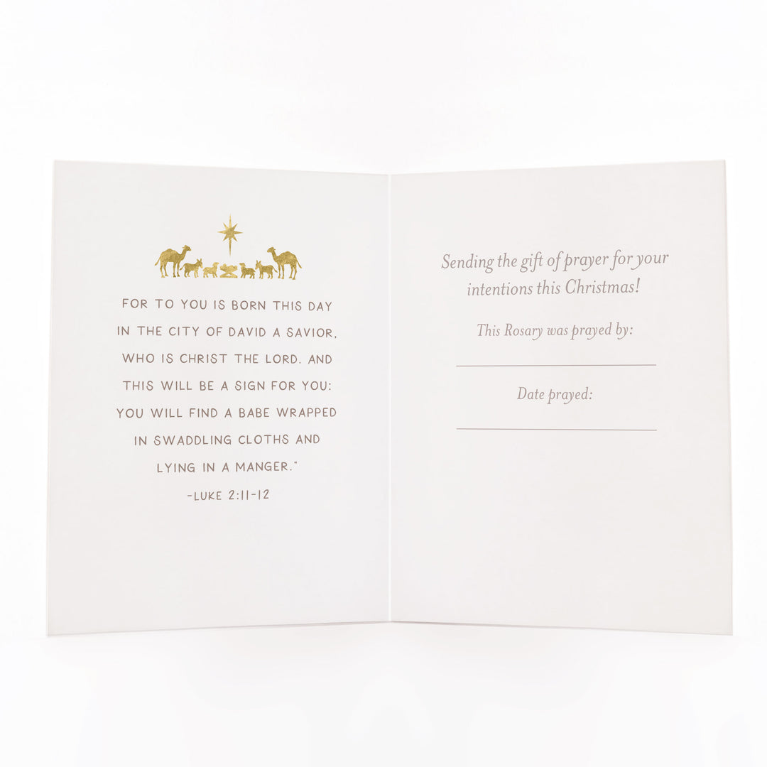 Rosary Card | Christmas Wreath | Holy Family