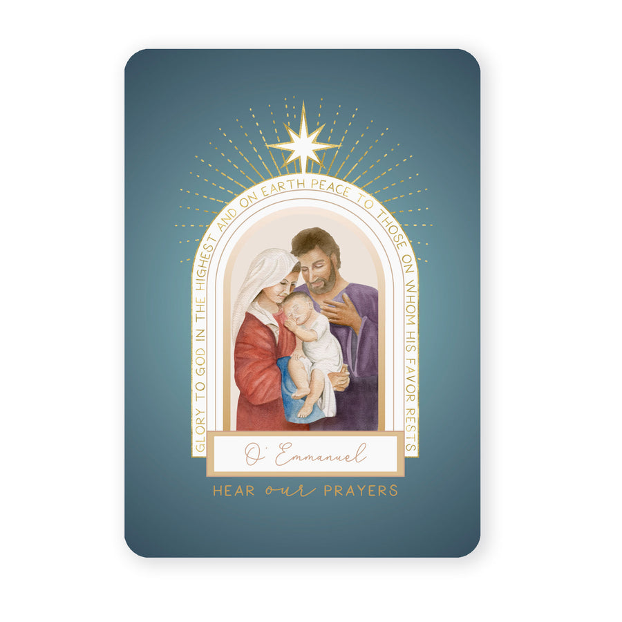St. Andrew Christmas Novena Prayer Card | Holy Family Design