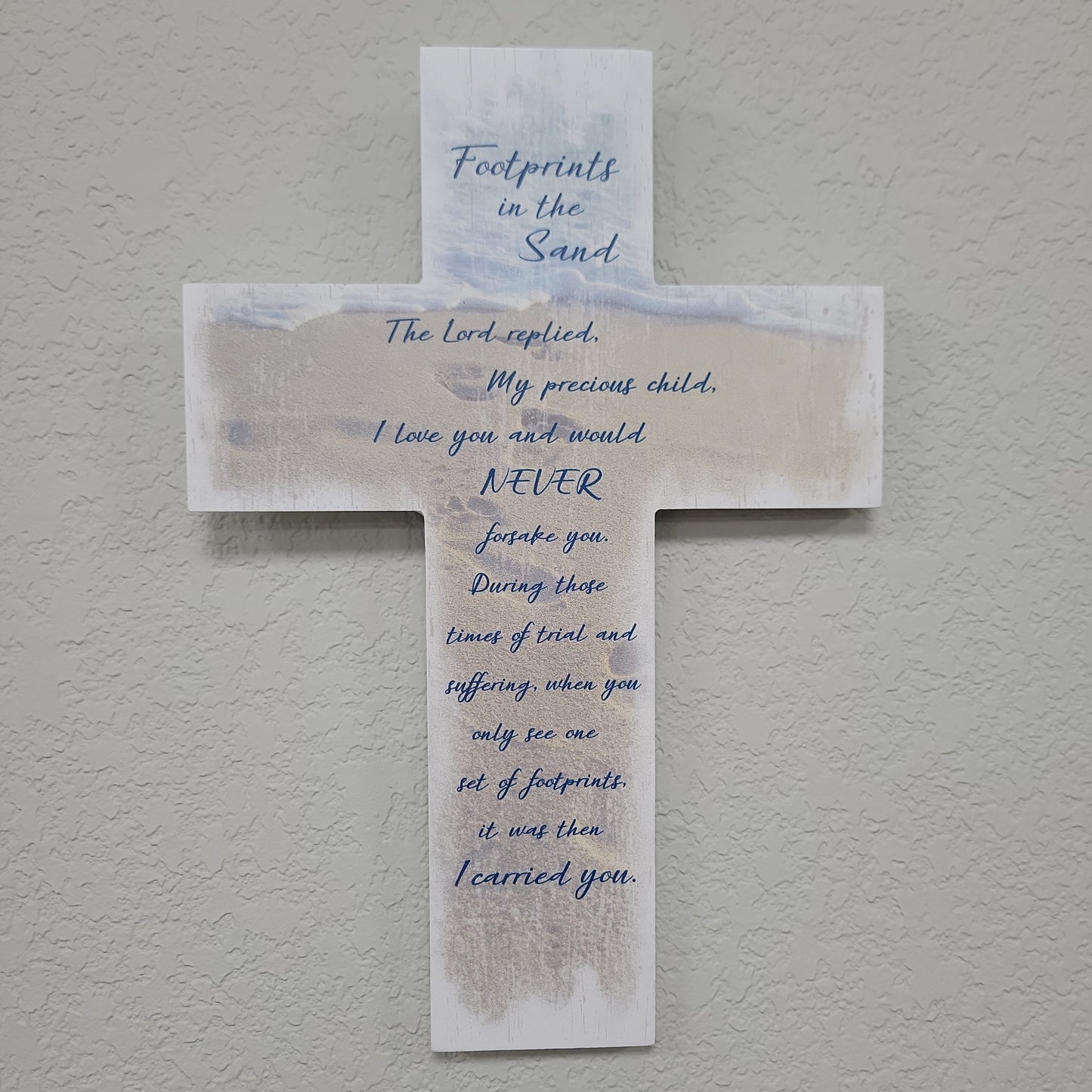 Footprints Wall Cross