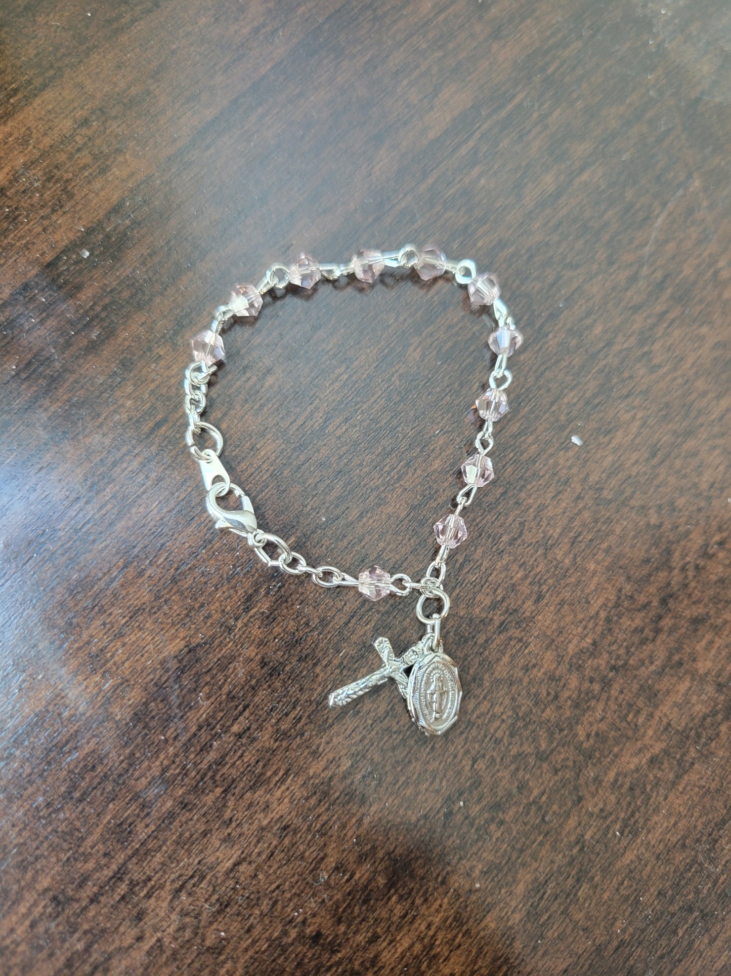 Rose Baptism Bracelet
