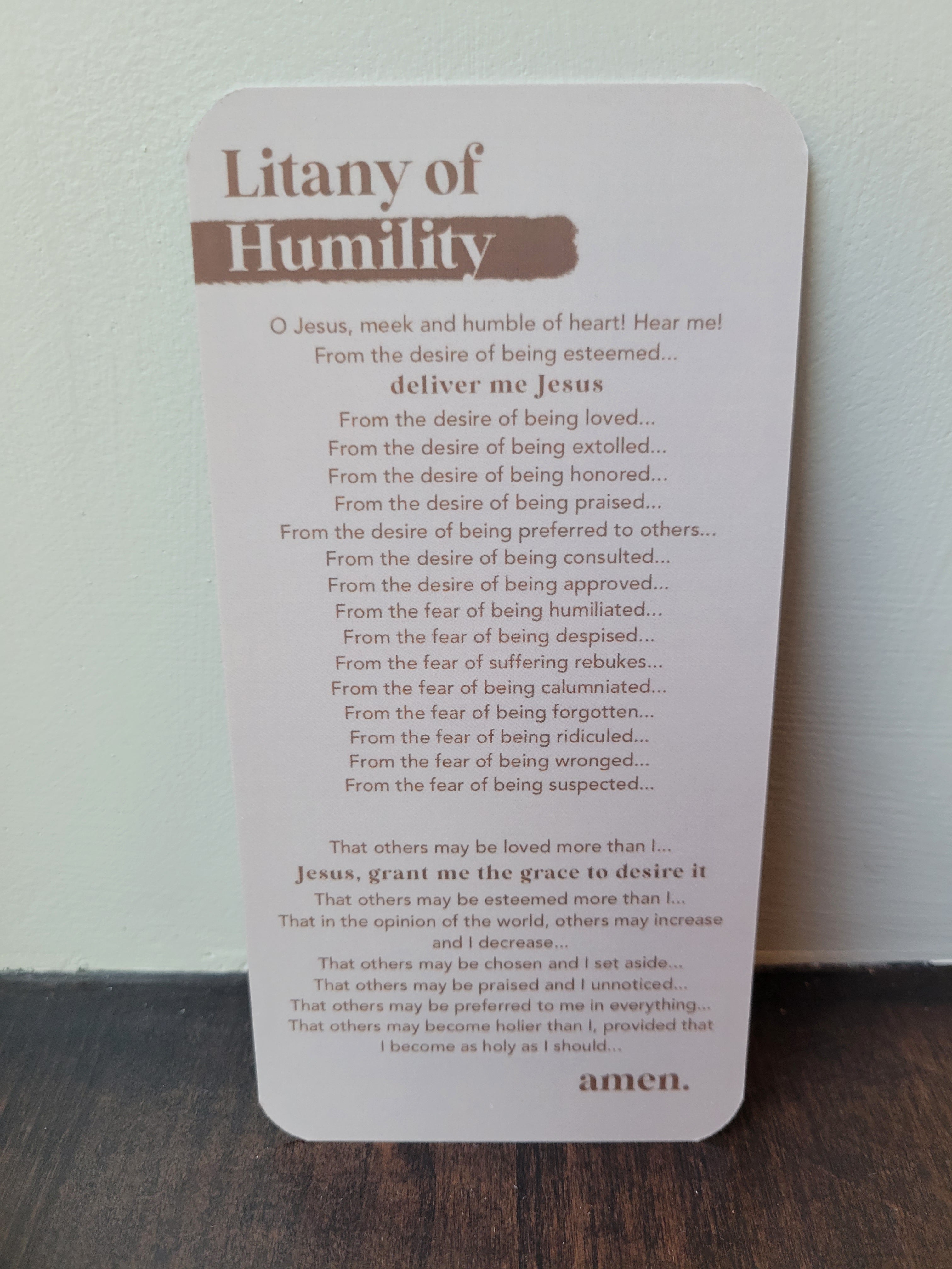 Litany of Humility Joyful Mysteries