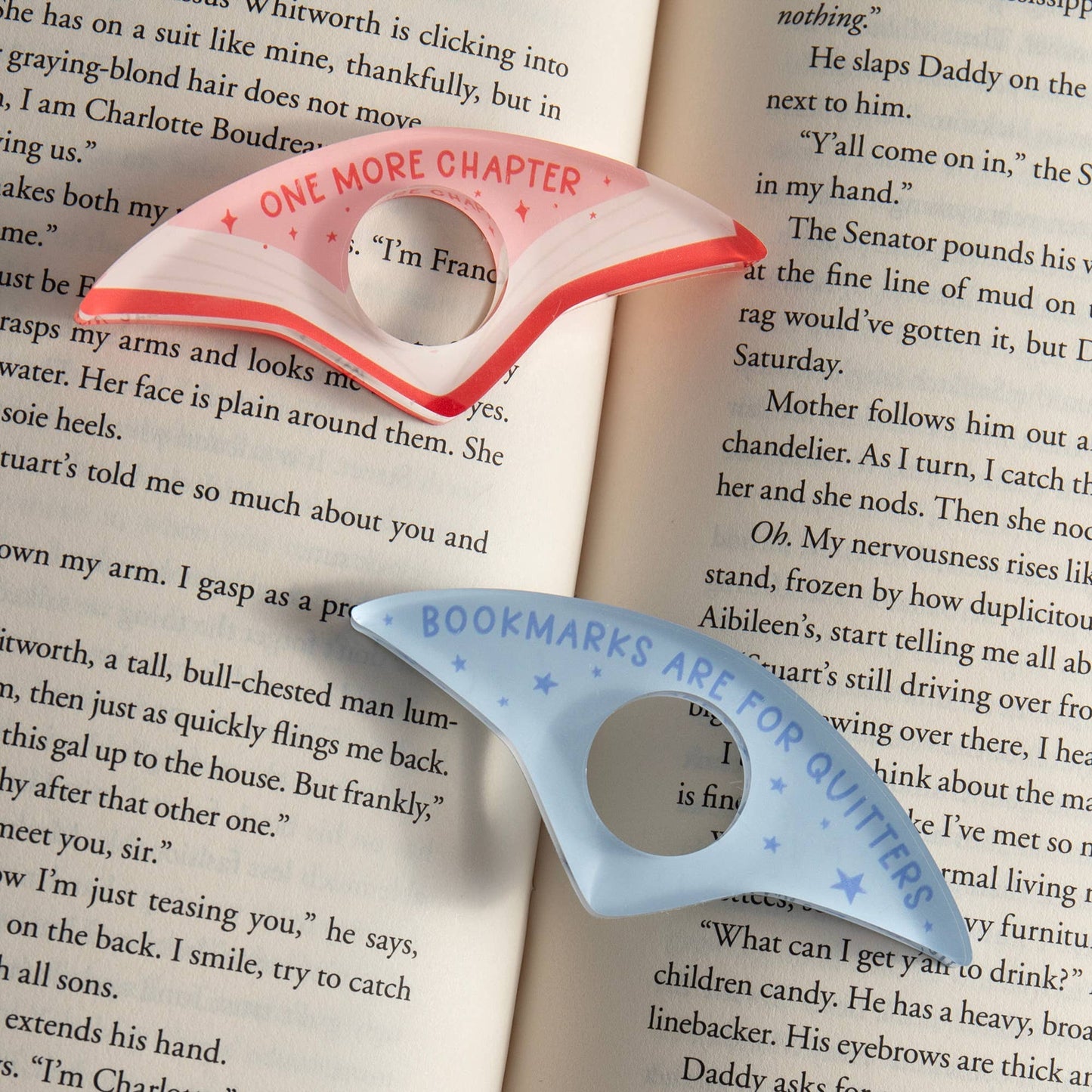 Bookmarks Are For Quitters Thumb Book Page Holder