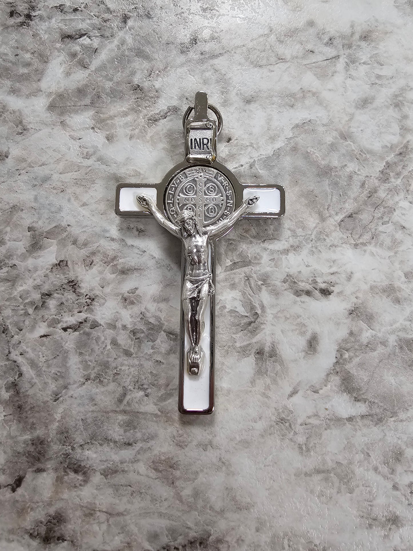 Silver-Tone St. Benedict Crucifix (Over the Door)