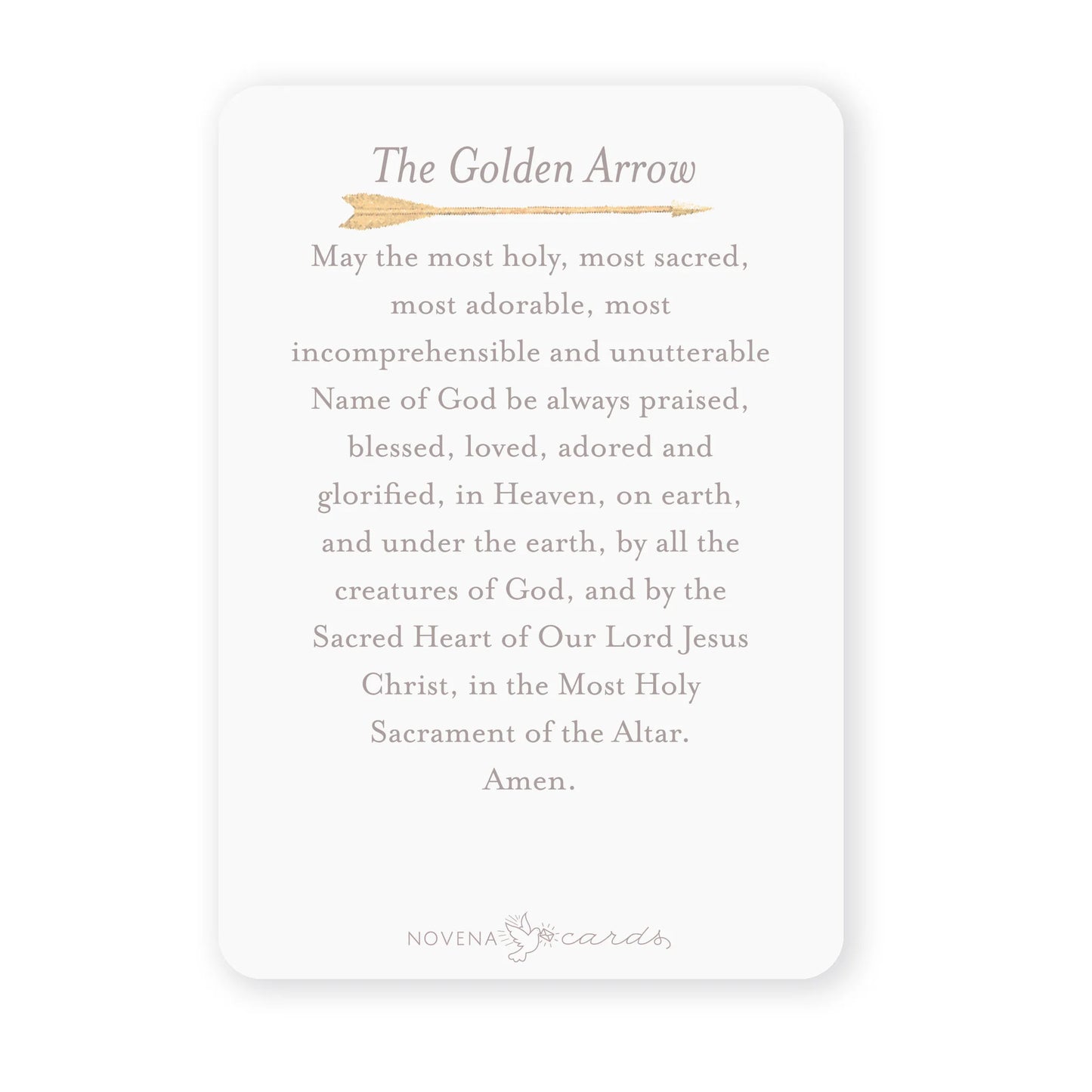 The Golden Arrow Prayer Card