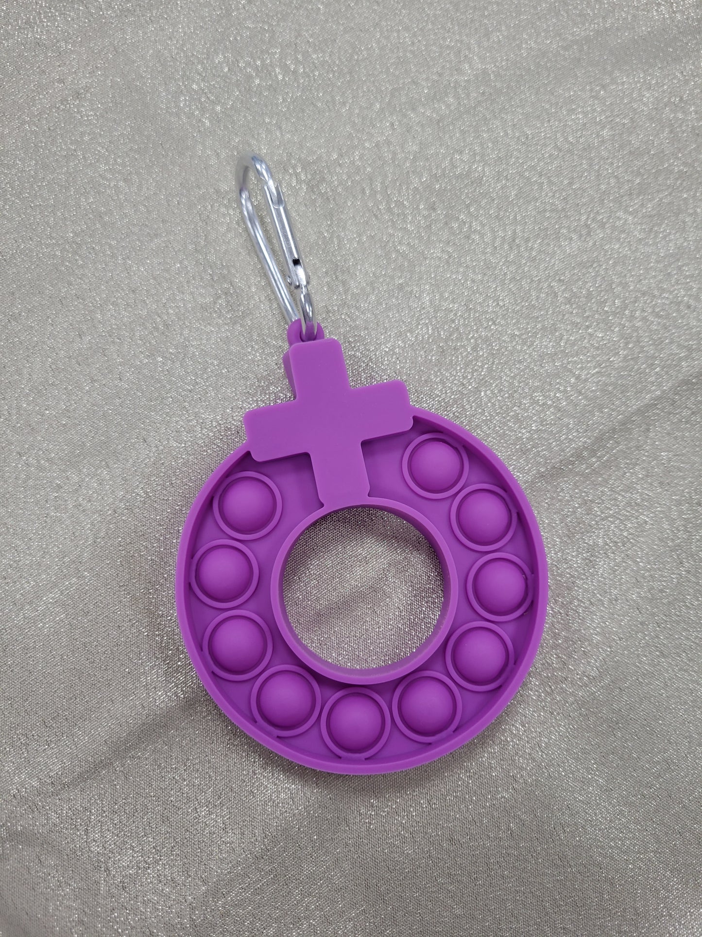 Decade Rosary Pop-It Keychain Purple