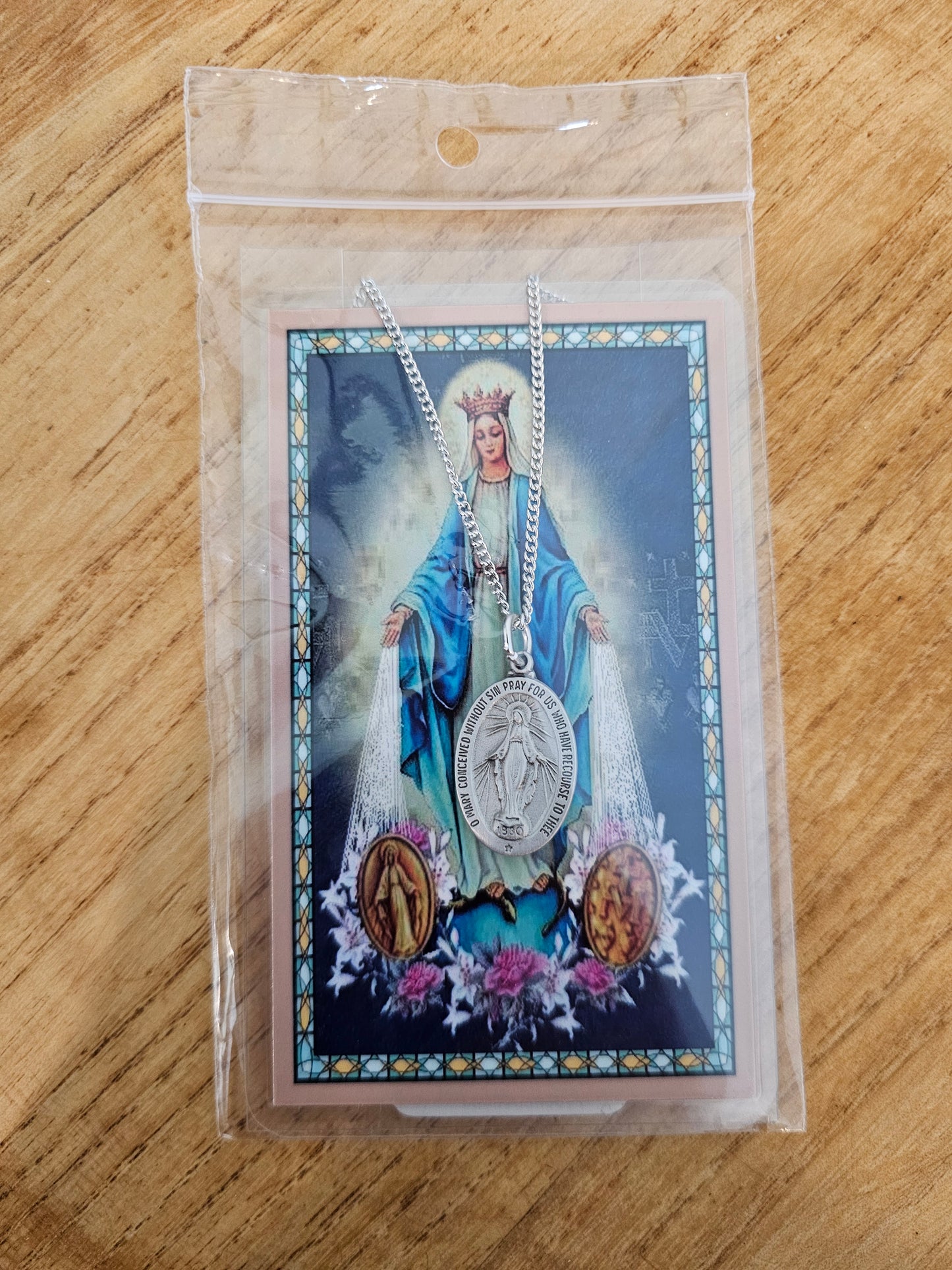 Miraculous Medal with Prayer Card