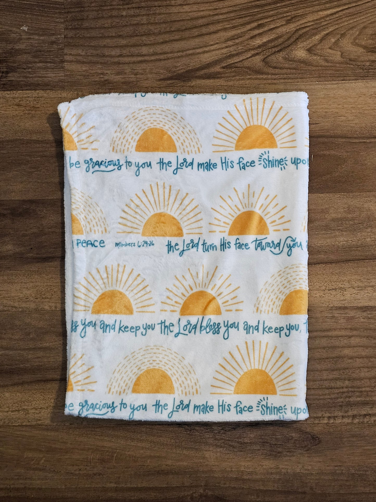 Scripture Blessing Minky Blanket