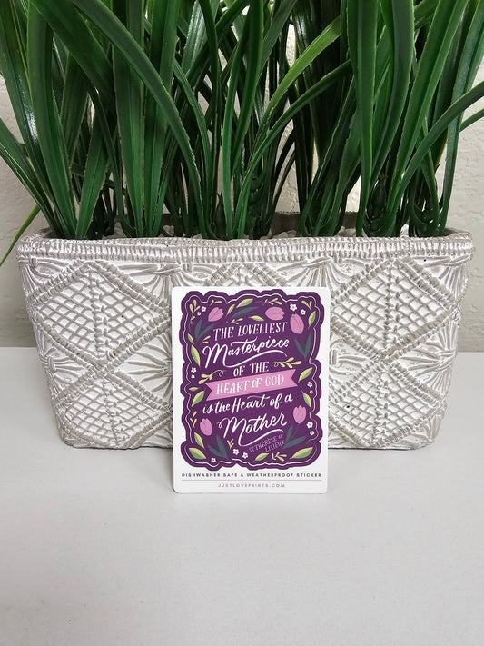 Heart of A Mother Vinyl Sticker
