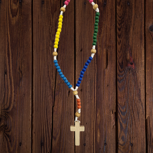 Multi Colored Wooden Rosary