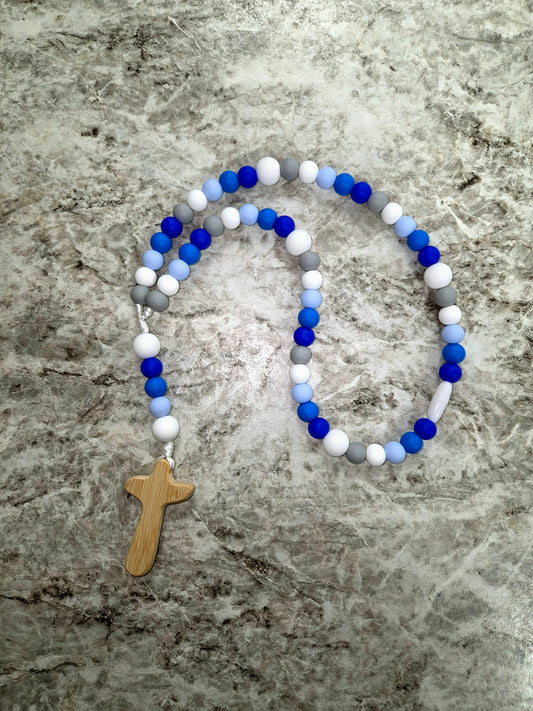 Baby Teething Rosary | Shades of Blue