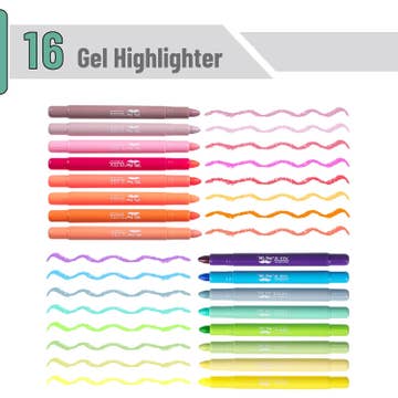 Bible Gel Highlighters 16 Pack Vibrant Colors