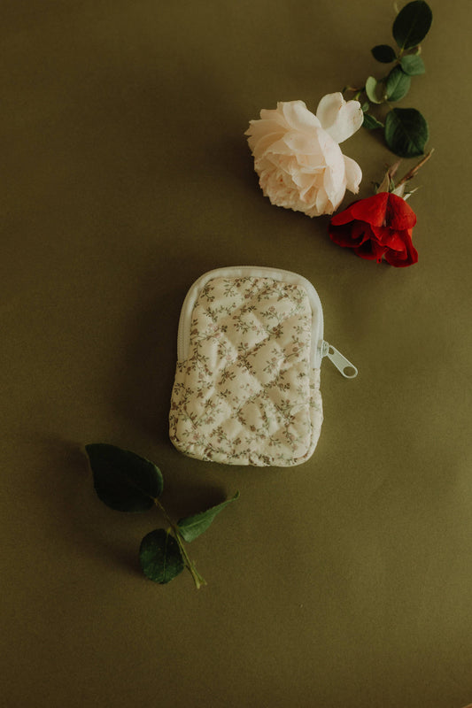 Vintage Floral Rosary Pouch