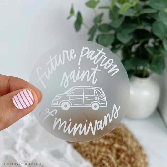 Future Patron Saint of Minivans Vinyl Sticker