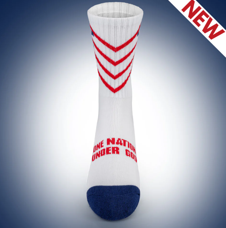 One Nation Under God | Red + White + Blue Crew | Pathos Socks