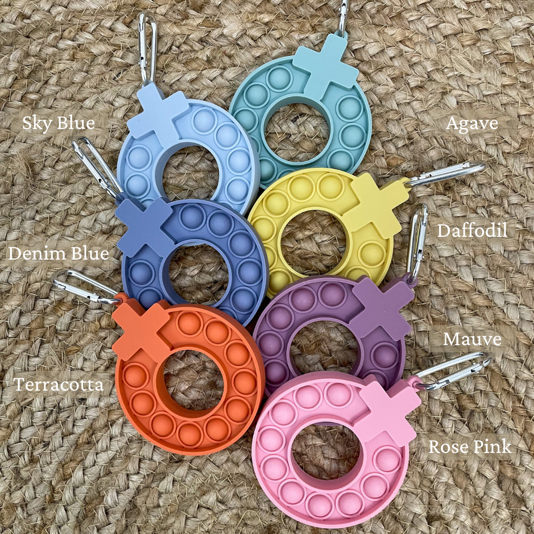 Terracotta Decade Rosary Pop-It Keychain