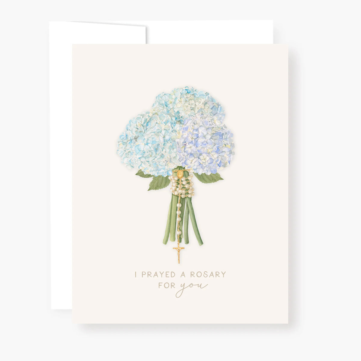 Rosary Card | Bouquet | Blue Hydrangeas