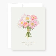 Rosary Card | Bouquet | Mixed Peonies