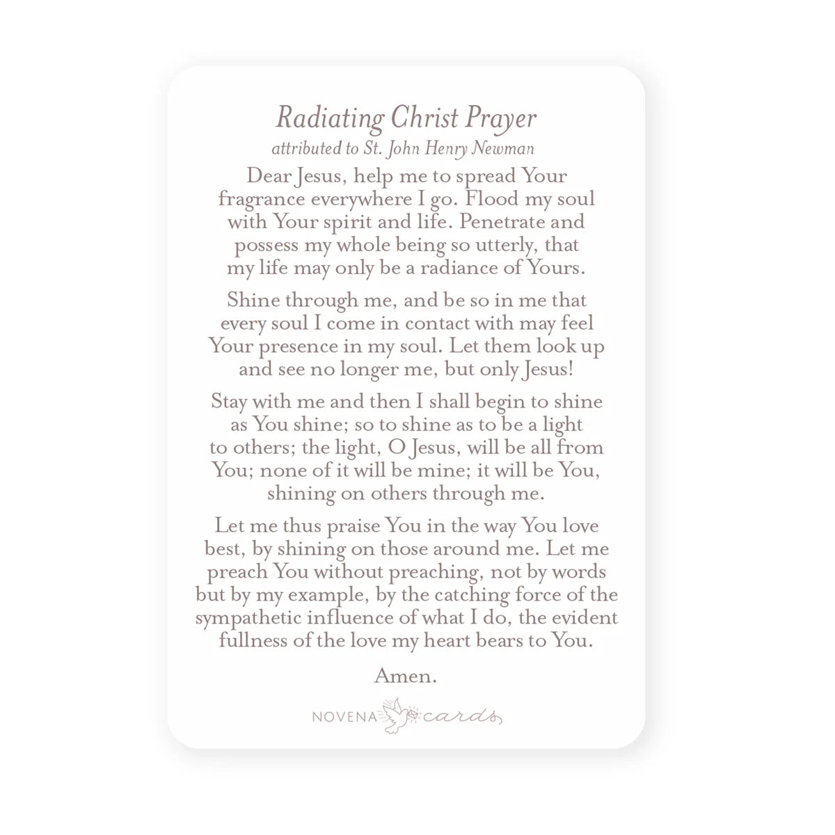 Radiating Christ Prayer Card