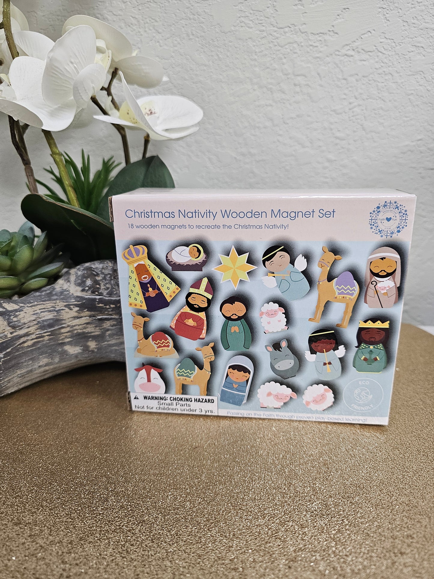 Christmas Nativity Wooden Magnet Set