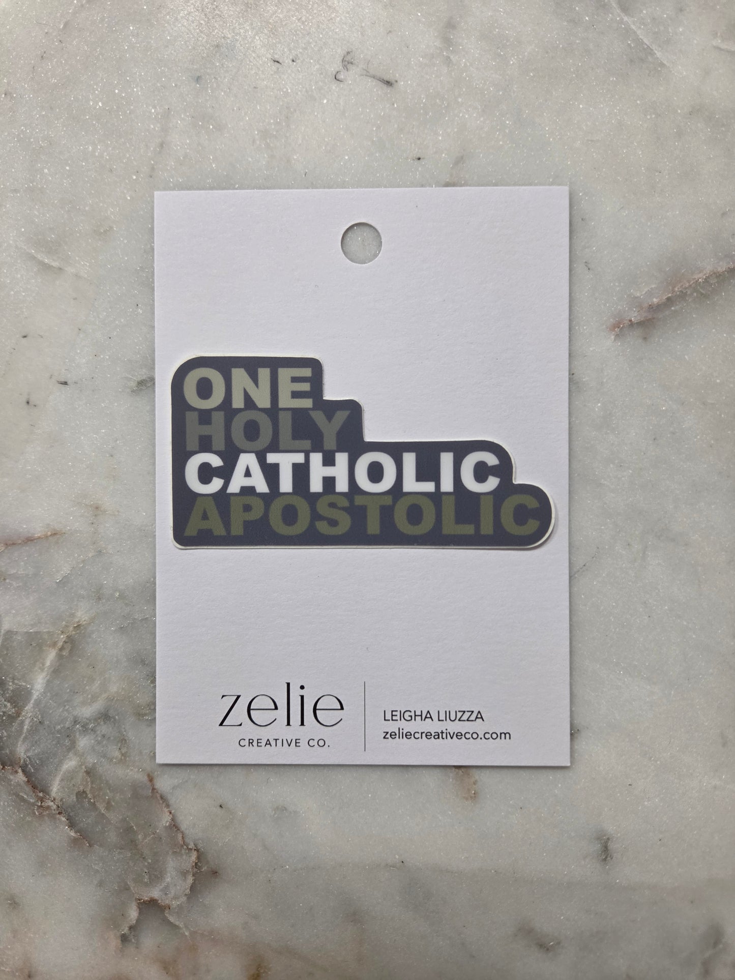 Four Marks of the Church, One, Holy, Catholic, Apostolic Sticker