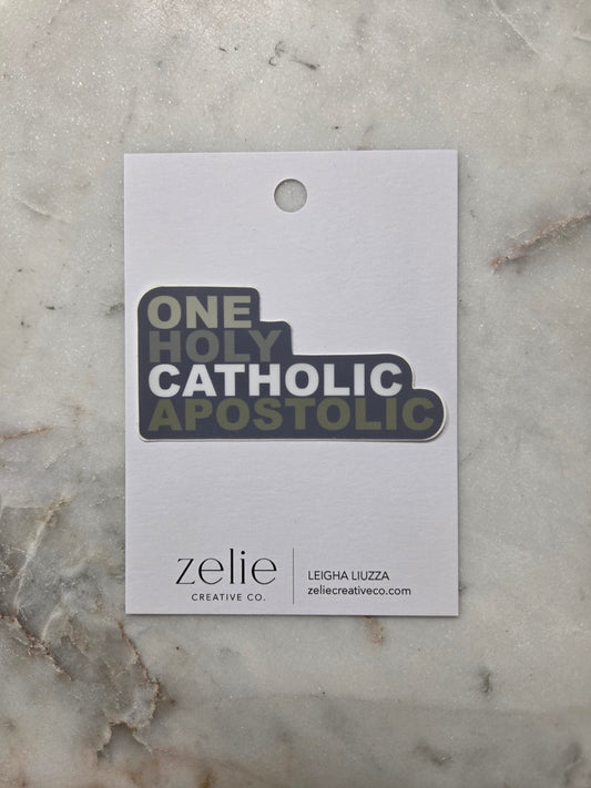 Four Marks of the Church, One, Holy, Catholic, Apostolic Sticker