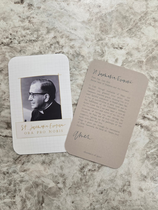 St. Josemaria Escriva Holy Card