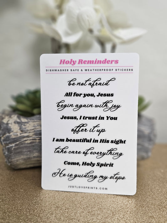 Holy Reminders Sticker Sheet