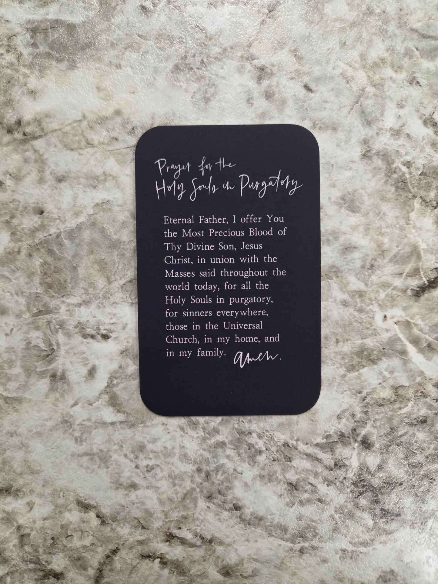 Prayer for the Holy Souls in Purgatory Prayer Card